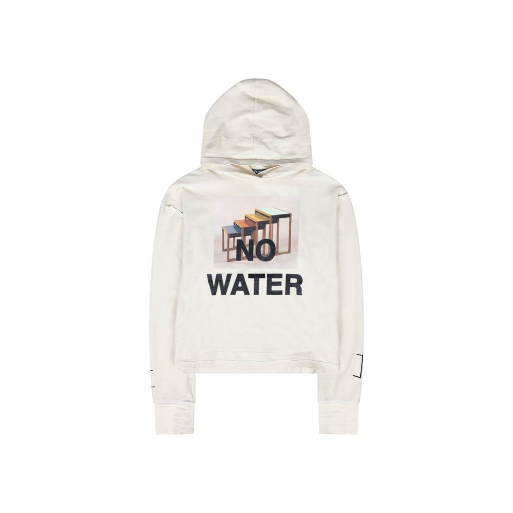 ANSH46 ARCHIVE "NO WATER' HOODIE Antique White