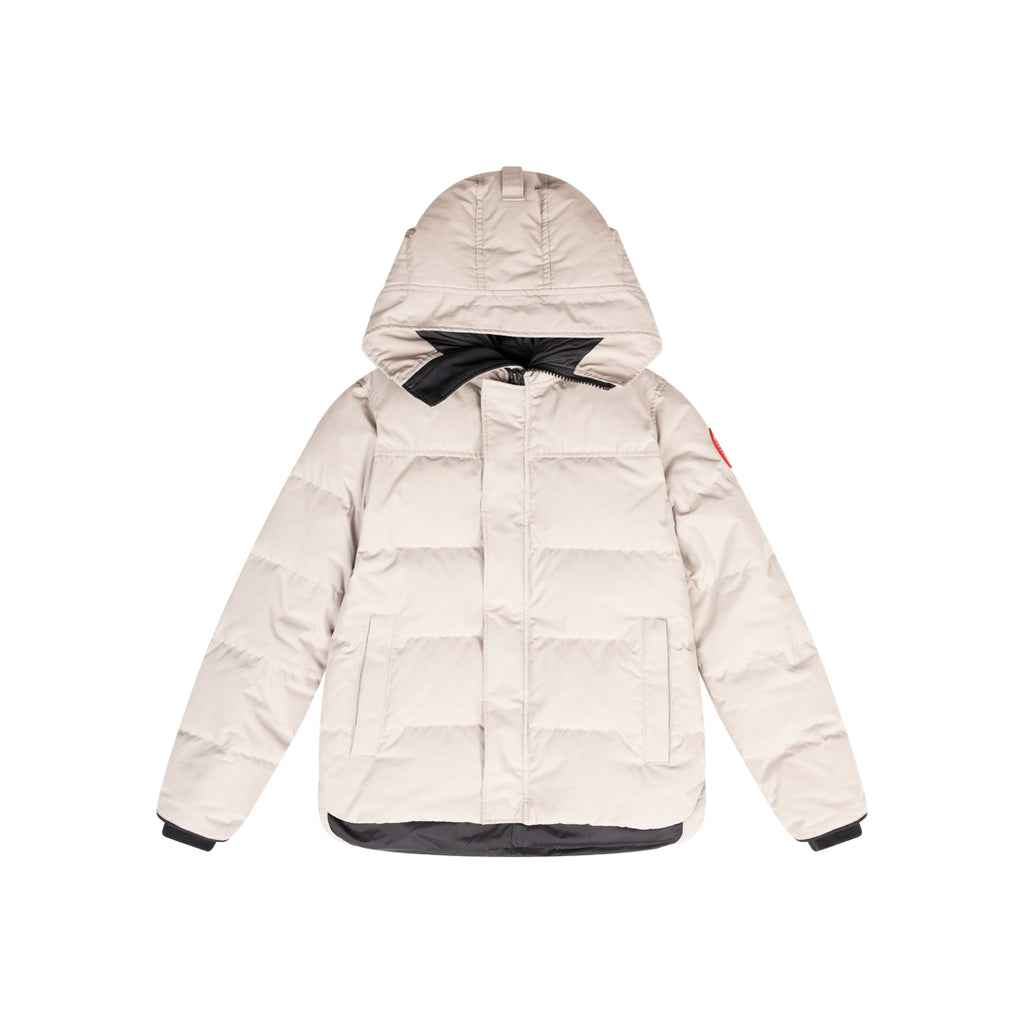 ANSH46 ARCHIVE MACMILLAN LOGO-APPLIQUID QUILTED HOODED DOWN PARKA Antique White