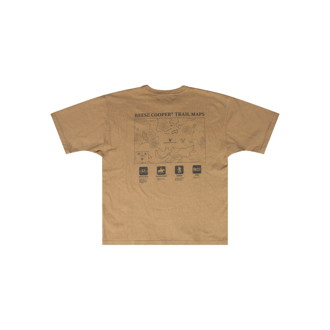 ANSH46 ARCHIVE TRAIL MAPS T-SHIRT Rosy Brown