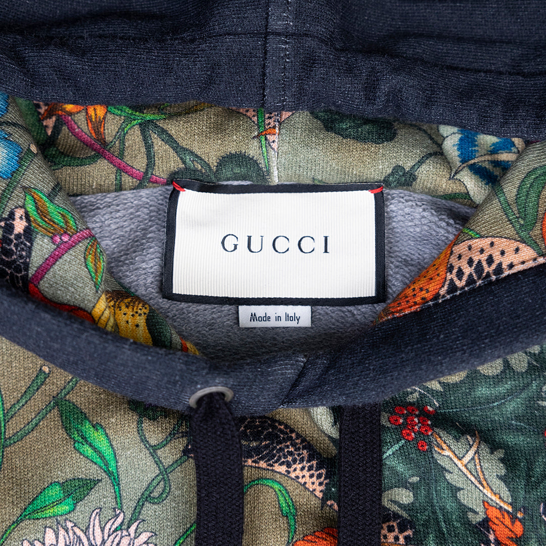 ANSH46 ARCHIVE AW17 GUCCI FLORAL SNAKE HOODIE Dark Slate Gray