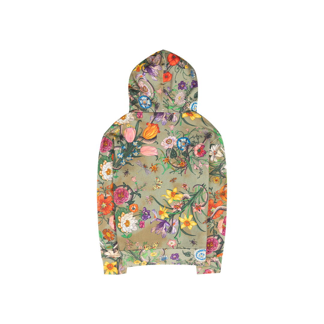 ANSH46 ARCHIVE AW17 GUCCI FLORAL SNAKE HOODIE Rosy Brown