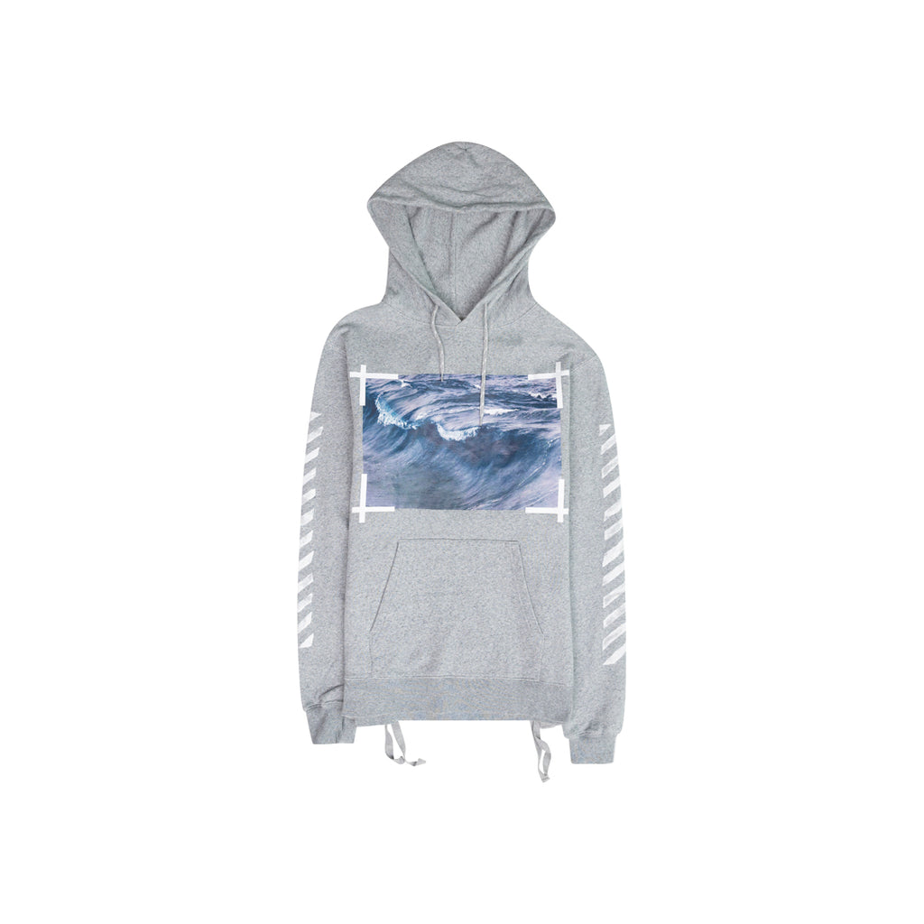 ANSH46 ARCHIVE WAVES HOODIE Gray