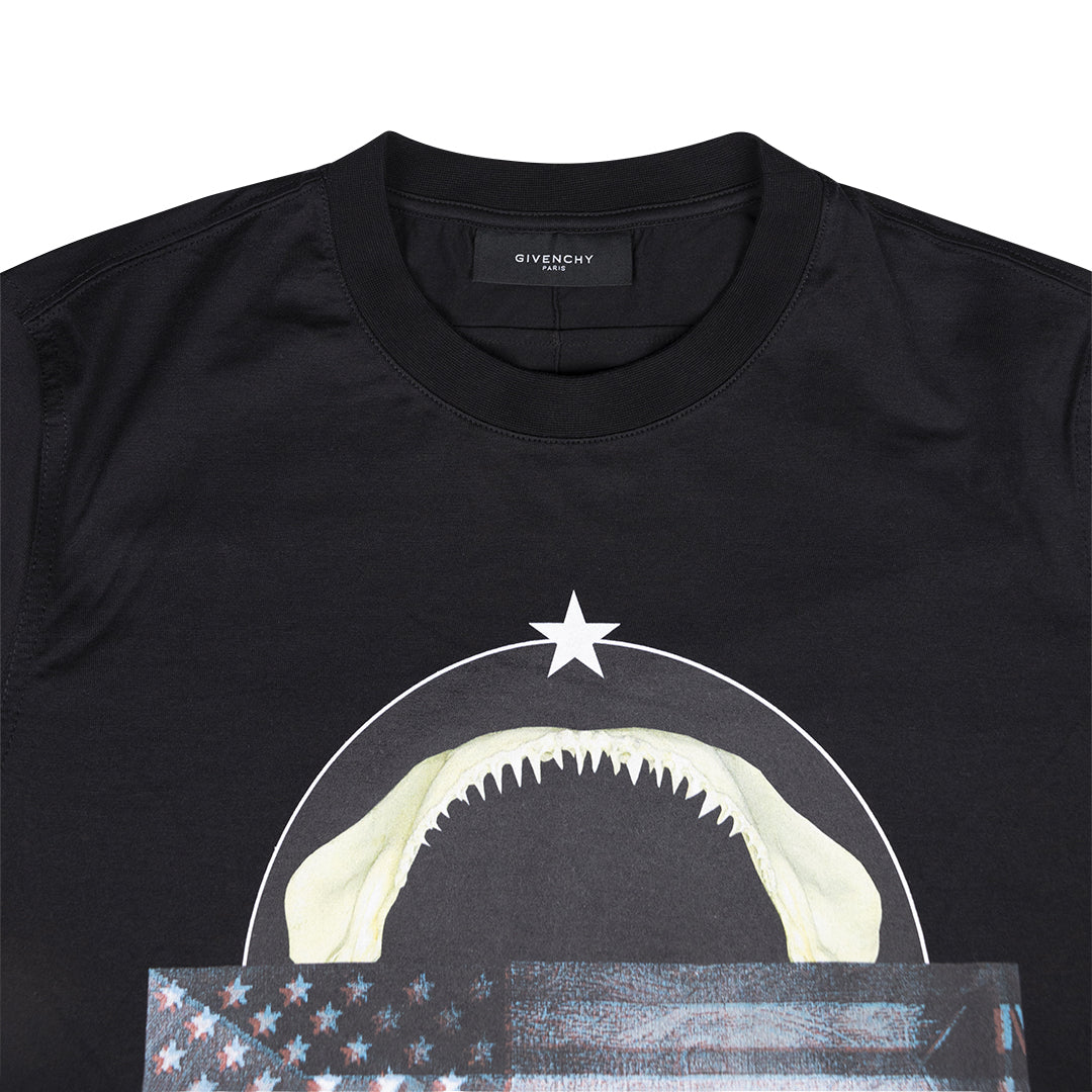 ANSH46 ARCHIVE USA FLAG SHARK PRINT T-SHIRT Dark Slate Gray