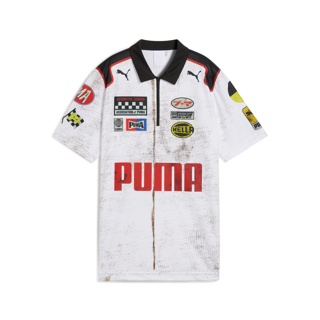 PUMA PUMA x A$AP ROCKY TEAM ZIP POLO WHITE Light Gray