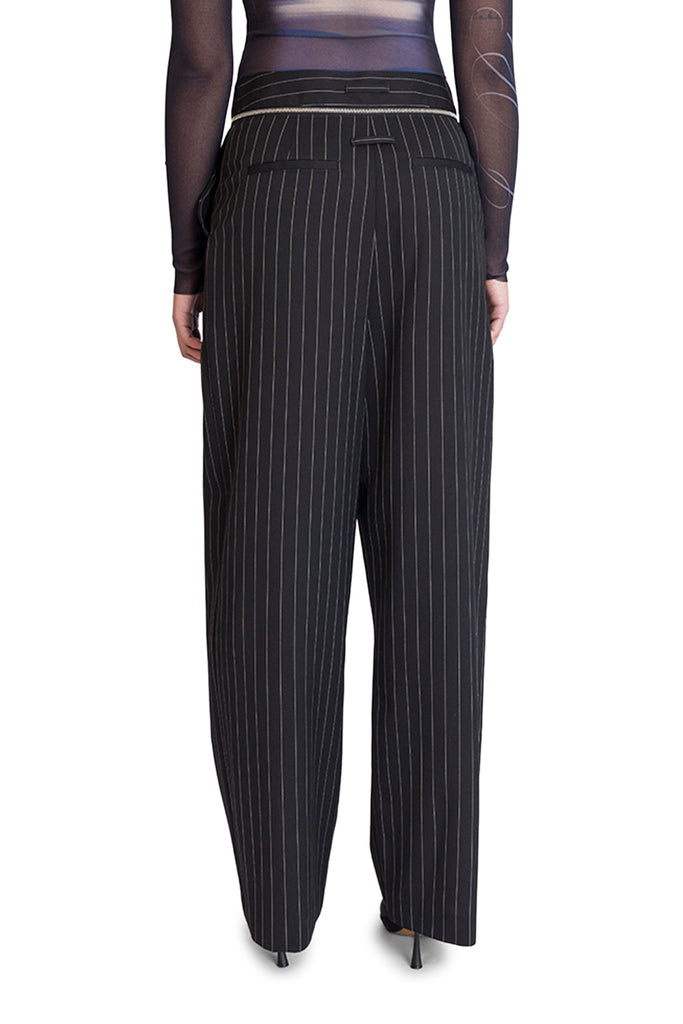 JEAN PAUL GAULTIER TAILORED TROUSER ZIP OFF BELT BLACK Dark Slate Gray