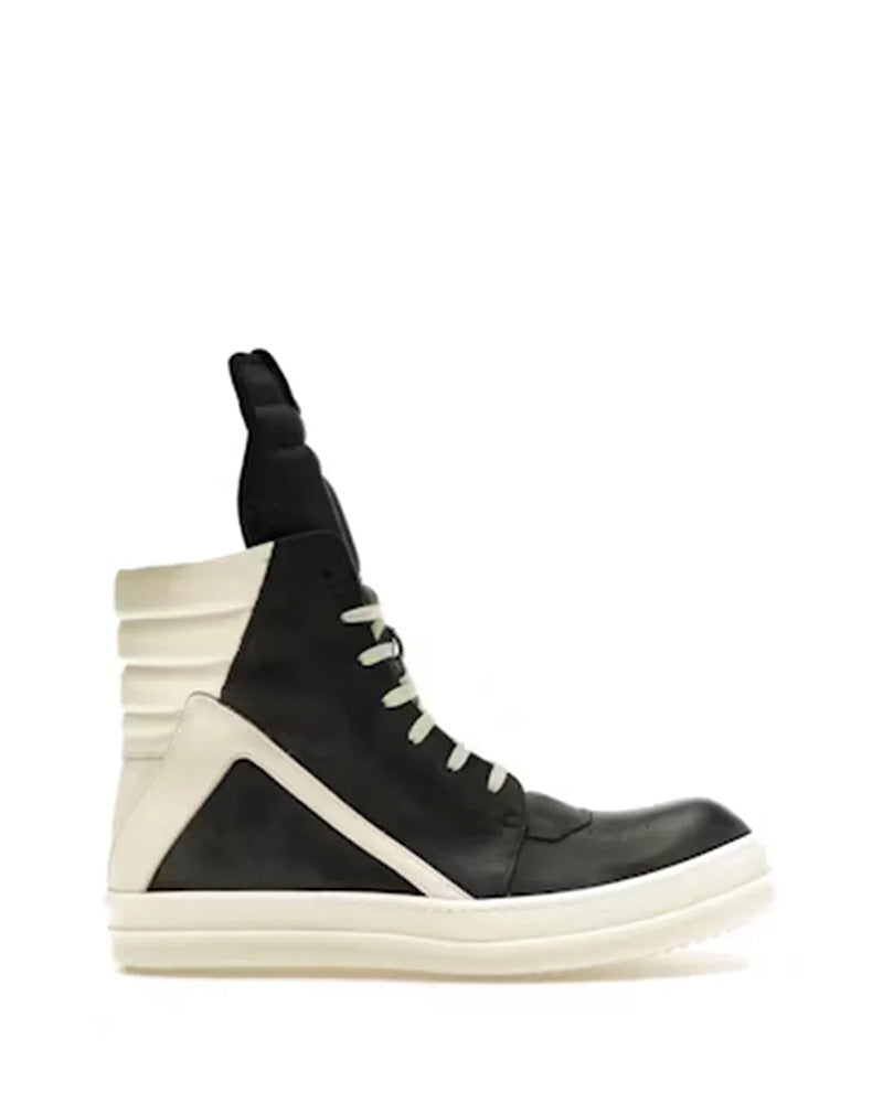 Rick Owens GEOBASKET BLACK/MILK/MILK Light Gray