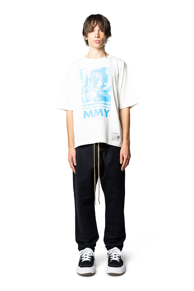 Maison Mihara Yasuhiro MASSES DON'T FOG UP PRINT T-SHIRTS WHITE Black