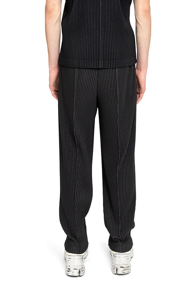 HOMME PLISSÉ ISSEY MIYAKE COMPLEAT TROUSERS COKE GRAY Black