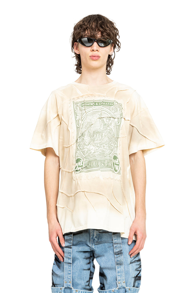 Who Decides War CURRENCY WDW SHORT SLEEVE CREAM Antique White