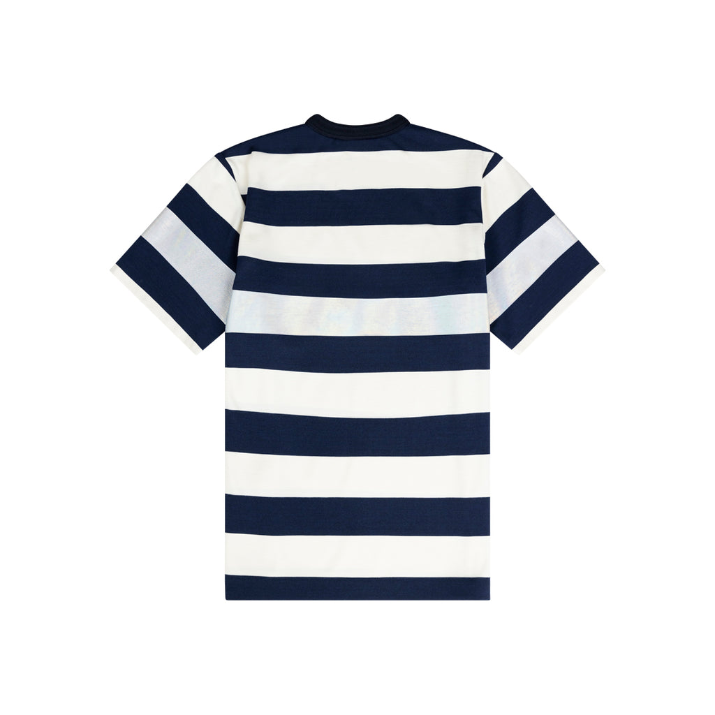 ANSH46 ARCHIVE IRIDESCENT STRIPED T-SHIRT White Smoke