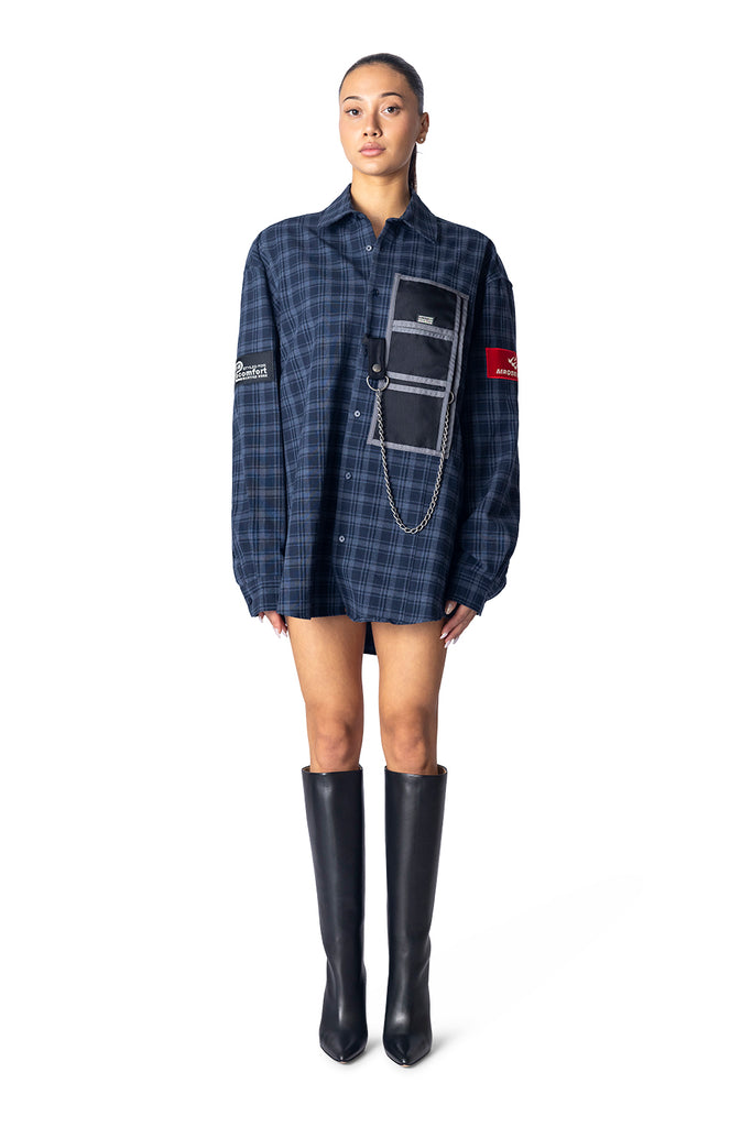 Martine Rose WALLET SHIRT BLUE NAVY Dark Slate Gray