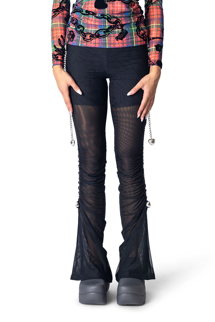 CHOPOVA LOWENA SONICSCAPE MESH LEGGINGS BLACK Dark Slate Gray