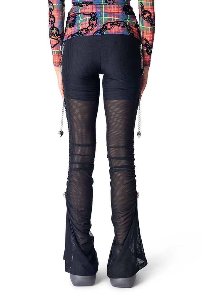 CHOPOVA LOWENA SONICSCAPE MESH LEGGINGS BLACK Dark Slate Gray