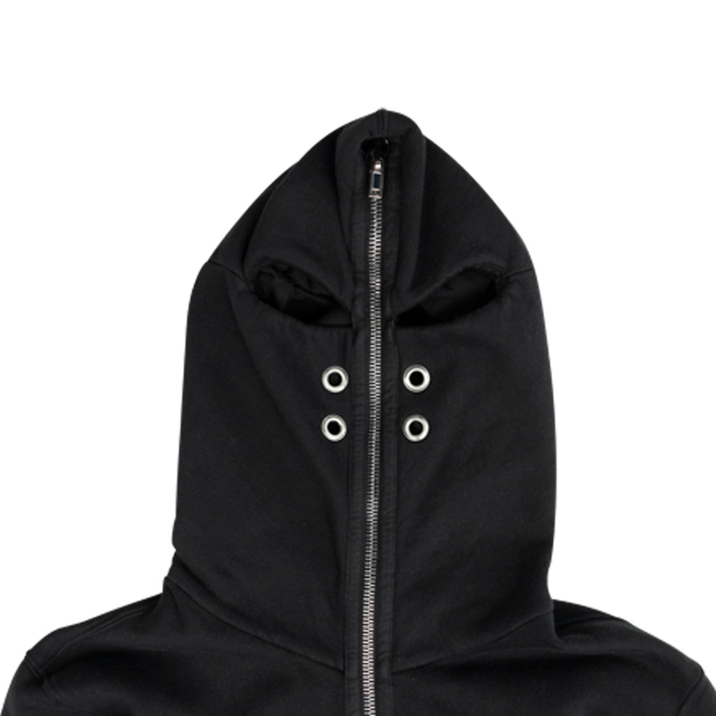 ANSH46 ARCHIVE FELPA GIMP JASON ZIP-UP Black