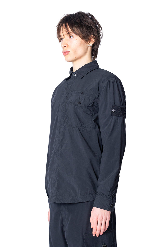 STONE ISLAND SHIRTS BLACK Dark Slate Gray