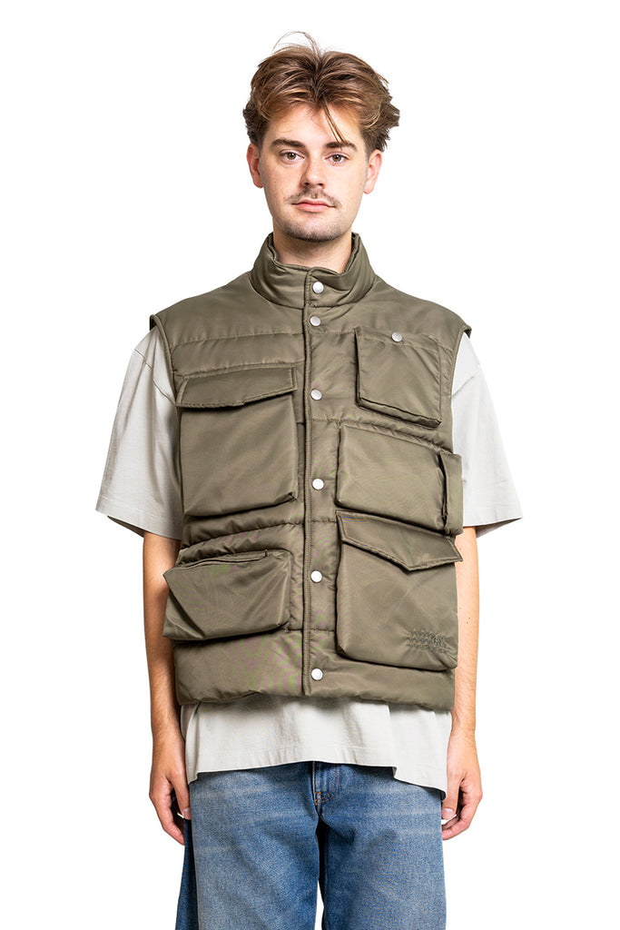 MM6 NYLON GILET KHAKI Dim Gray