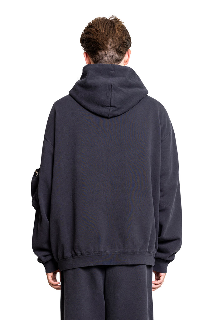 MM6 POCKET ZIPPED SWEATSHIRT BLACK Dark Slate Gray