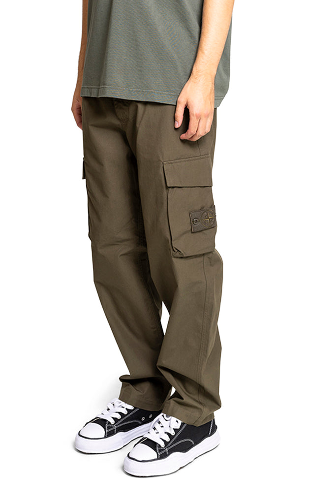 STONE ISLAND PANTALONE REGULAR GHOST MILITARY GREEN Dark Olive Green