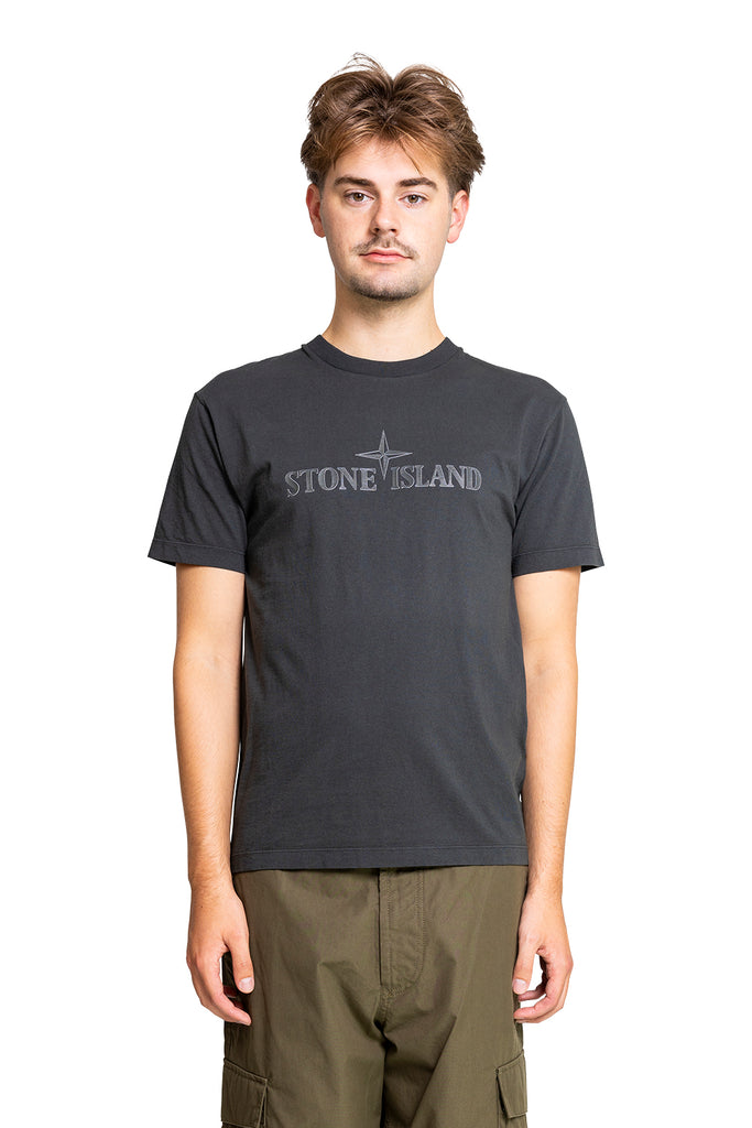 STONE ISLAND T-SHIRT LEAD GREY Dark Slate Gray