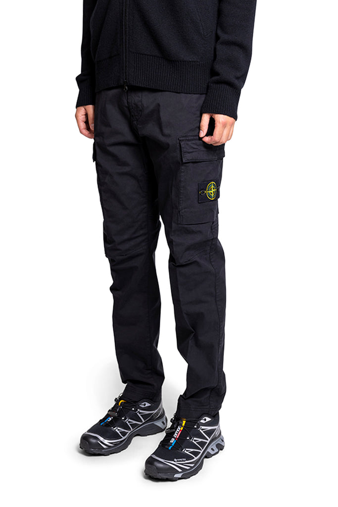 STONE ISLAND PANTALONE REGULAR TAPERED BLACK Black