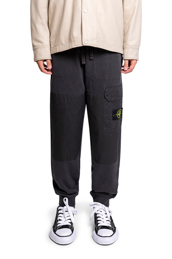 STONE ISLAND FELPA PANTALONE LEAD GREY Dark Slate Gray