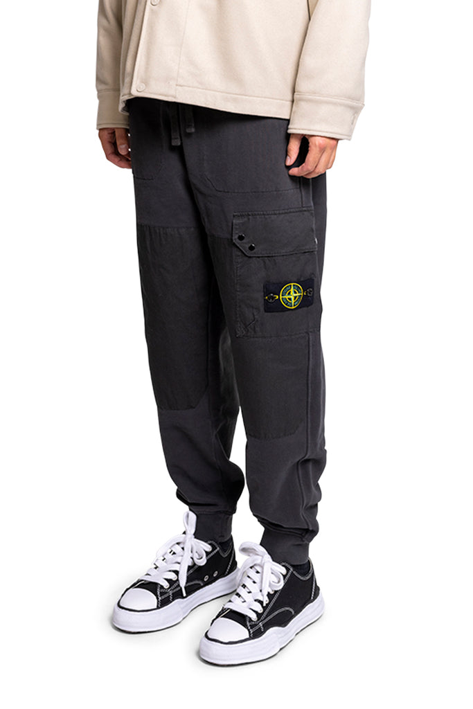 STONE ISLAND FELPA PANTALONE LEAD GREY Dark Slate Gray