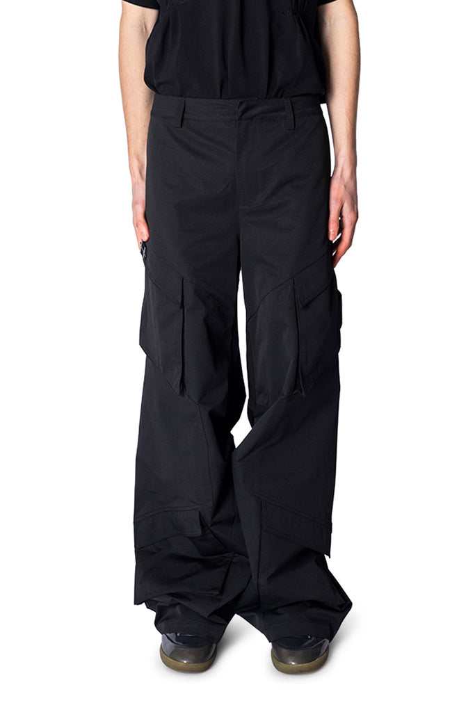 HELIOT EMIL CELLULAE CARGO TROUSERS BLACK Black