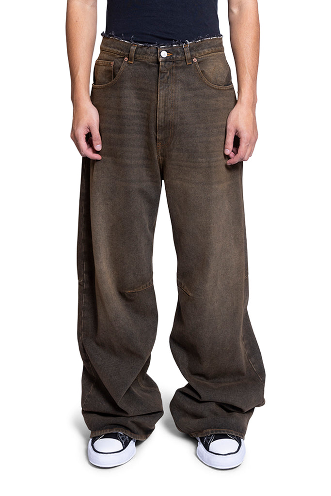 MM6 WIDE LEG JEANS BROWN Dark Slate Gray