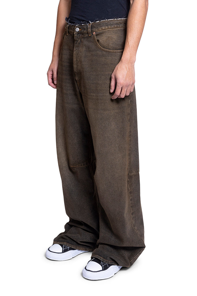 MM6 WIDE LEG JEANS BROWN Dark Slate Gray