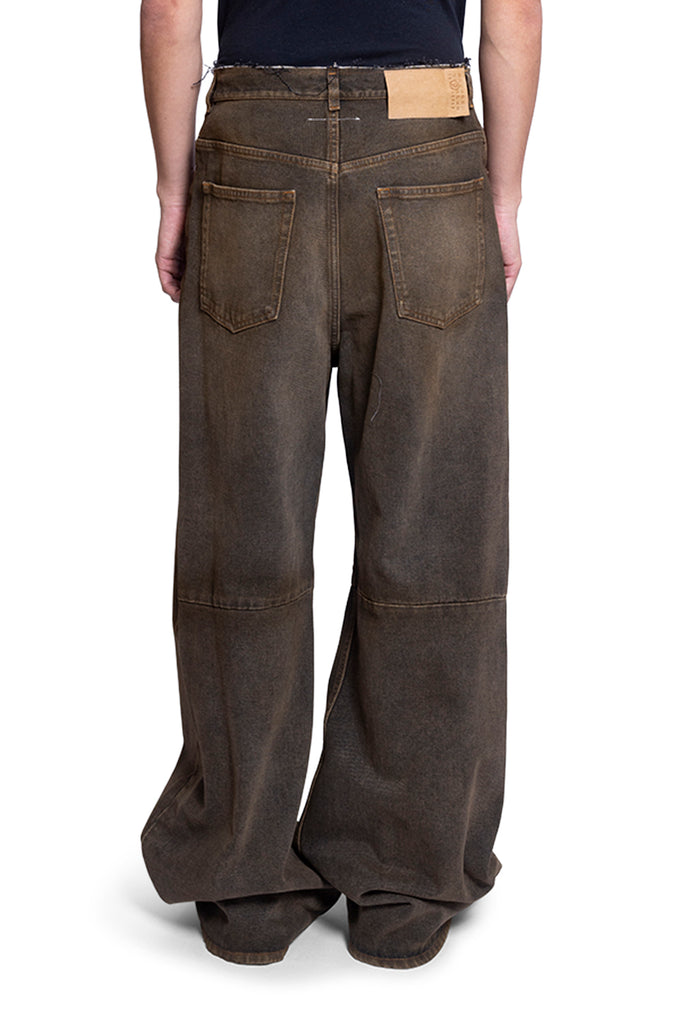 MM6 WIDE LEG JEANS BROWN Dark Slate Gray