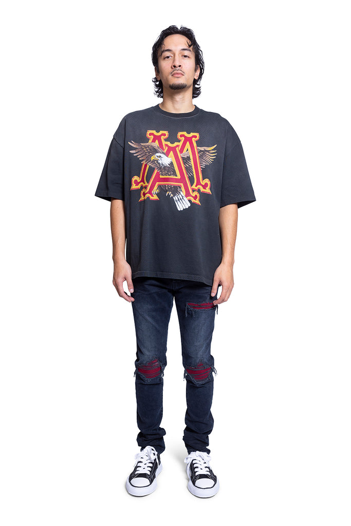 Amiri VINTAGE MA EAGLE OVERSIZED TEE BLACK Dark Slate Gray