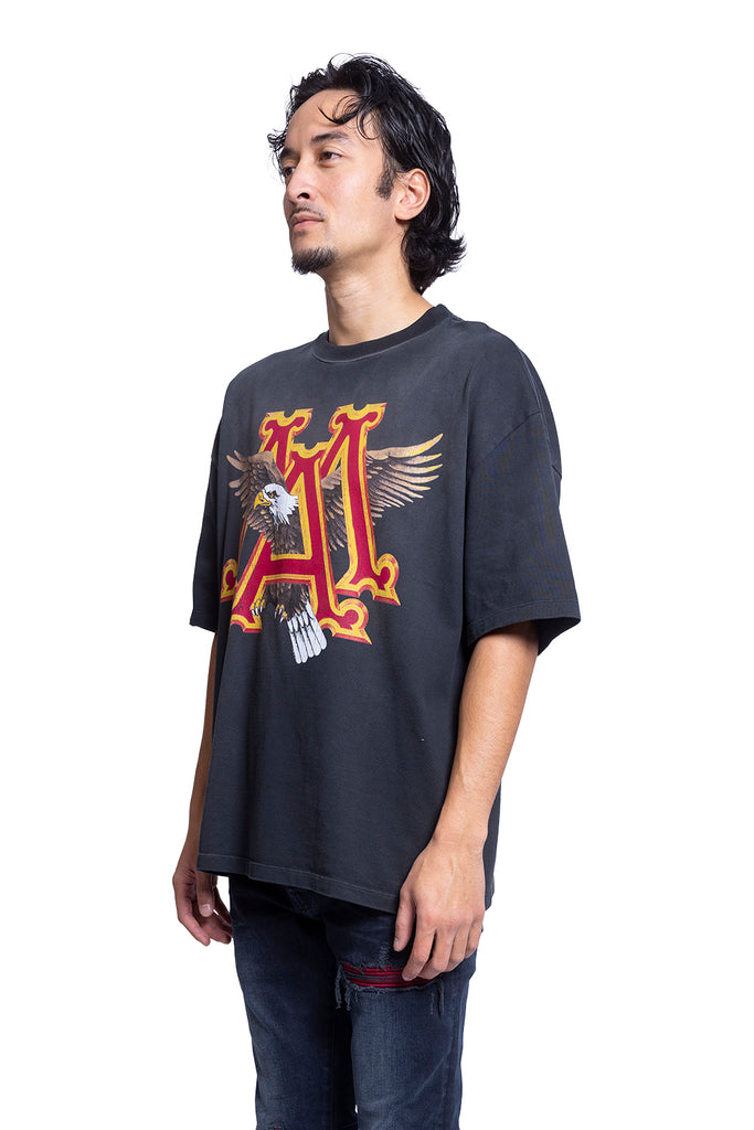 Amiri VINTAGE MA EAGLE OVERSIZED TEE BLACK Dark Slate Gray