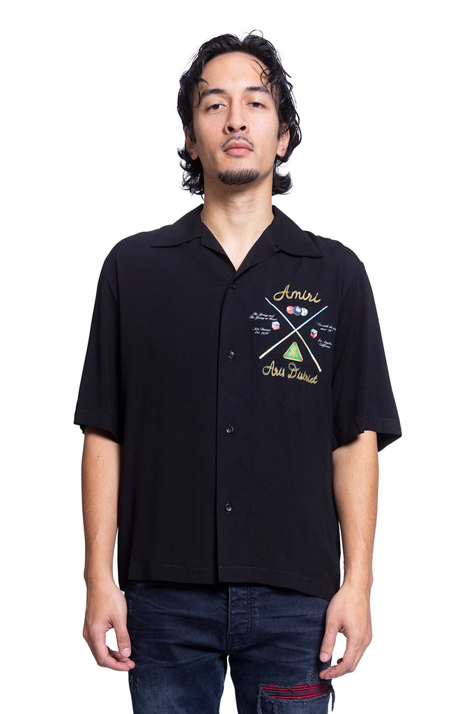 Amiri AMIRI POOL CUE BOWLING SHIRT BLACK Black