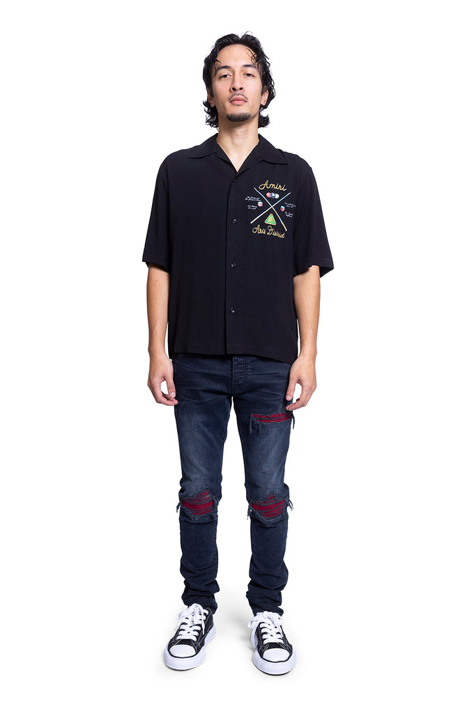 Amiri AMIRI POOL CUE BOWLING SHIRT BLACK Thistle