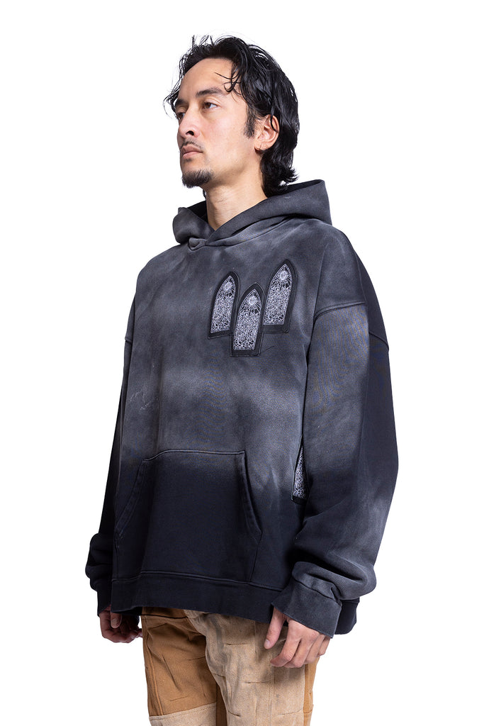 Who Decides War FADED HOODED PULLOVER COAL Lavender