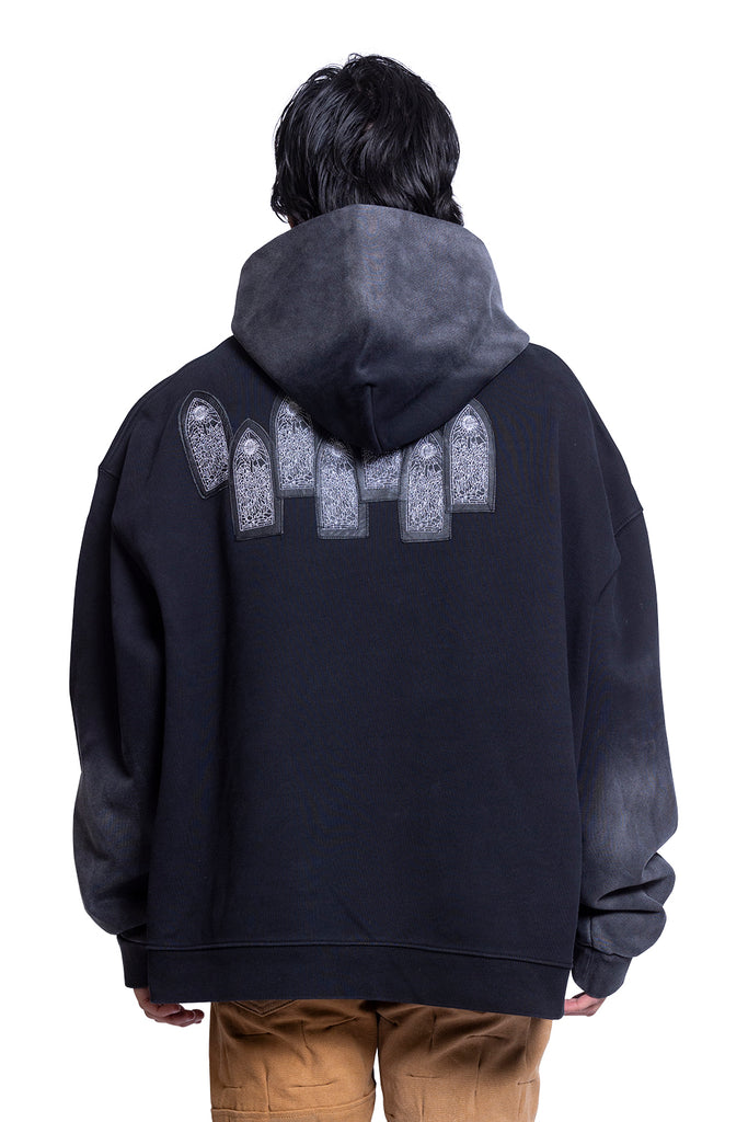 Who Decides War FADED HOODED PULLOVER COAL Dark Slate Gray