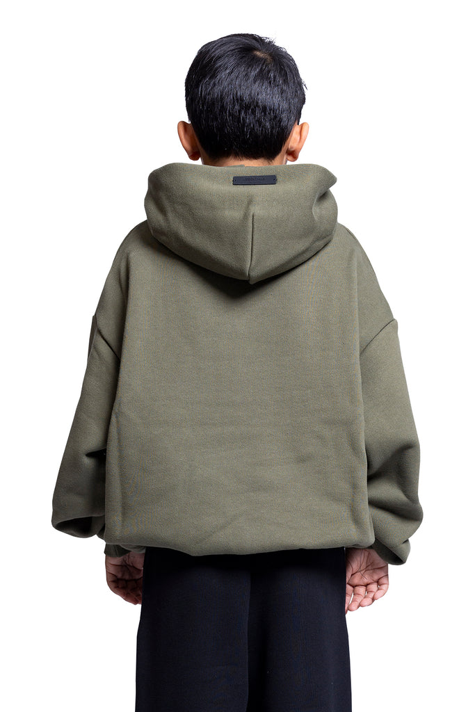 FOG ESSENTIALS FLEECE HOODIE MILITARY KIDS Dim Gray