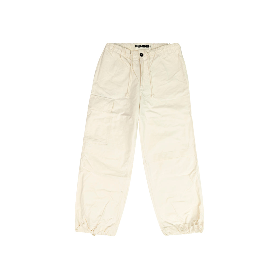 ANSH46 ARCHIVE DRAWSTRING COTTON TROUSER Antique White