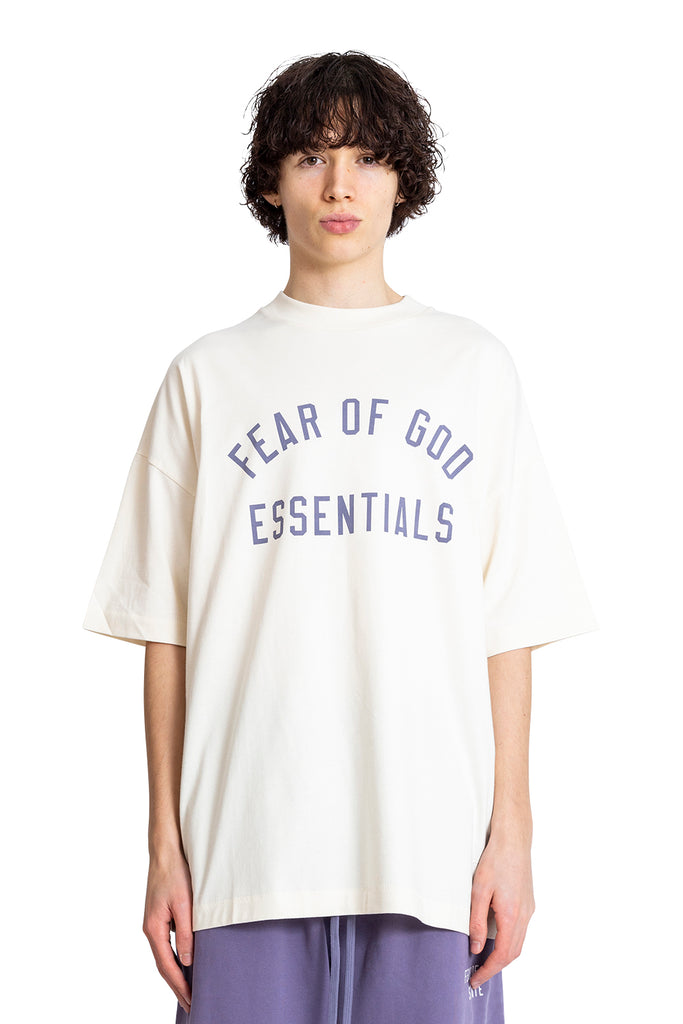 FOG ESSENTIALS JERSEY CREWNECK TEE SHELL Antique White