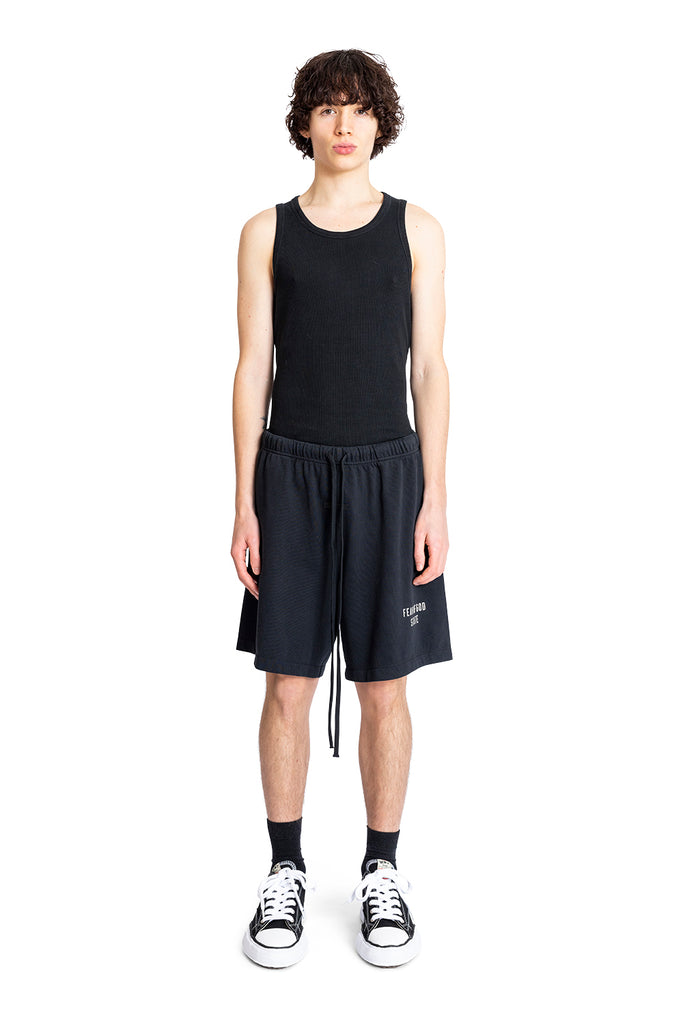 FOG ESSENTIALS HEAVY JERSEY SOCCER SHORT BLACK Dark Slate Gray