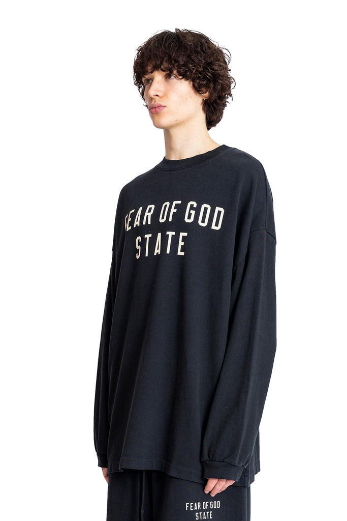 FOG ESSENTIALS HEAVY LONGSLEEVE TEE BLACK Dark Slate Gray