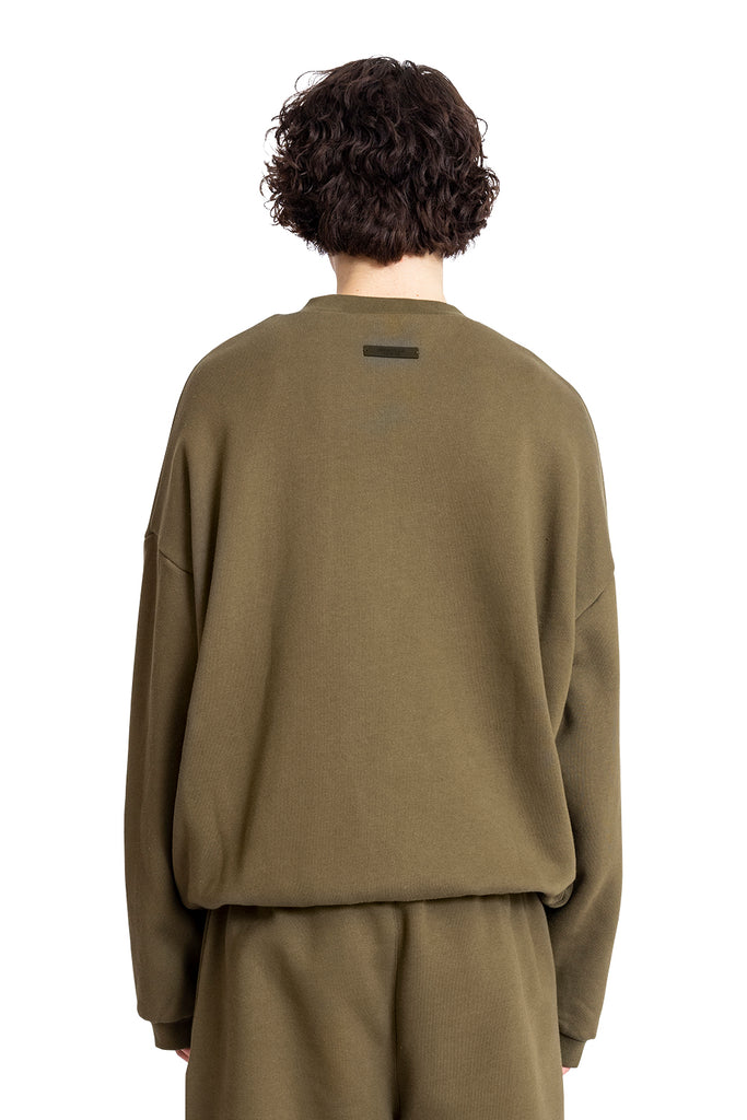 FOG ESSENTIALS FLEECE CREWNECK OLIVE Dark Olive Green