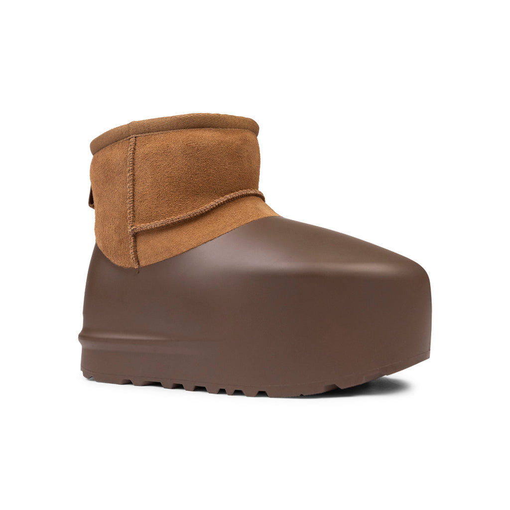 Ugg W CLASSIC MINI PUMPED MOLDED CHESTNUT Dark Olive Green