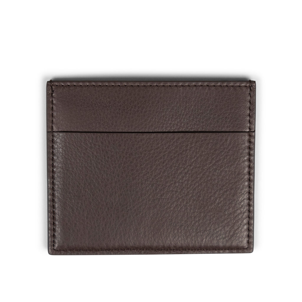 Rick Owens LEATHER WALLET - SQUARE CC HOLDER BROWN Dark Slate Gray