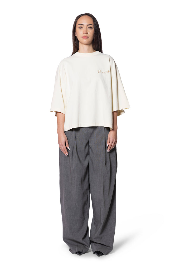 Jacquemus LE TSHIRT CORTO UNI CLUB BEIGE Antique White