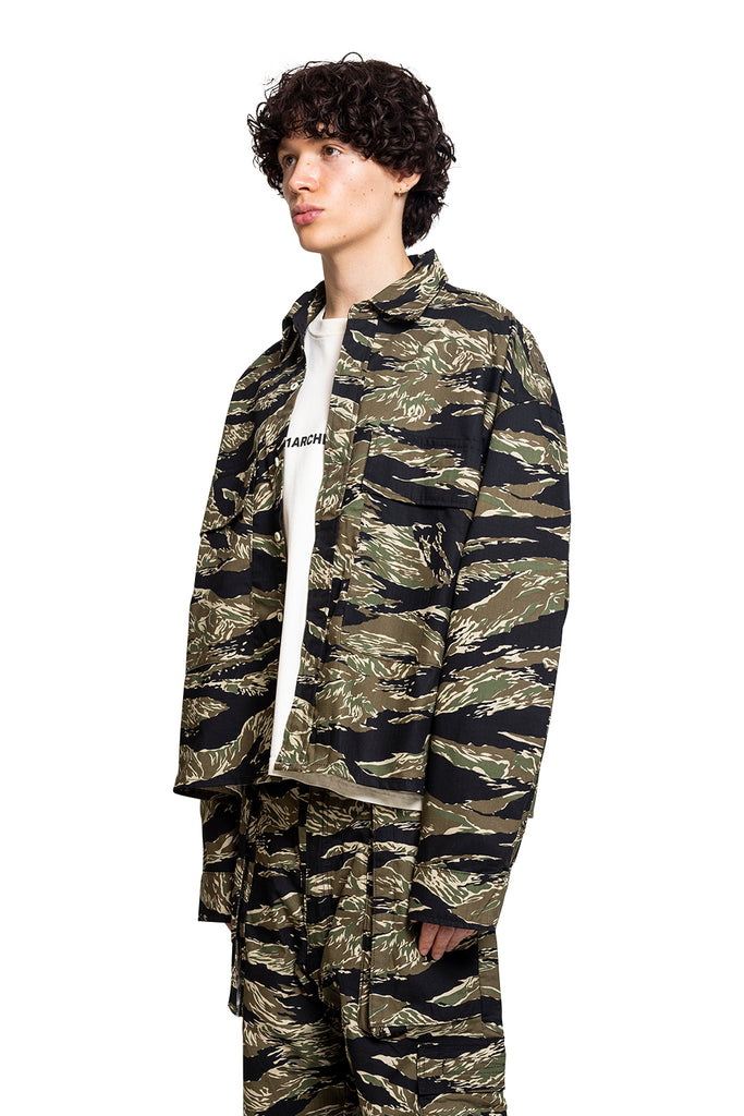 B1ARCHIVE FLAP POCKET SHIRT CAMO Dark Slate Gray