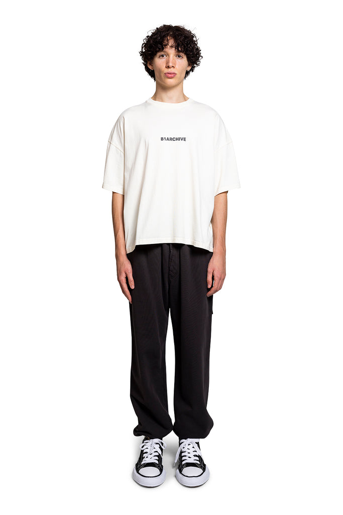 B1ARCHIVE BASIC SWEATPANTS HEAVY TERRY BROWN Antique White