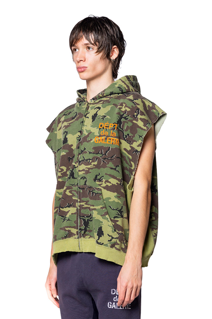 Gallery Dept. 90'S FULL ZIP CUT OFF ERDL CAMO Dark Slate Gray