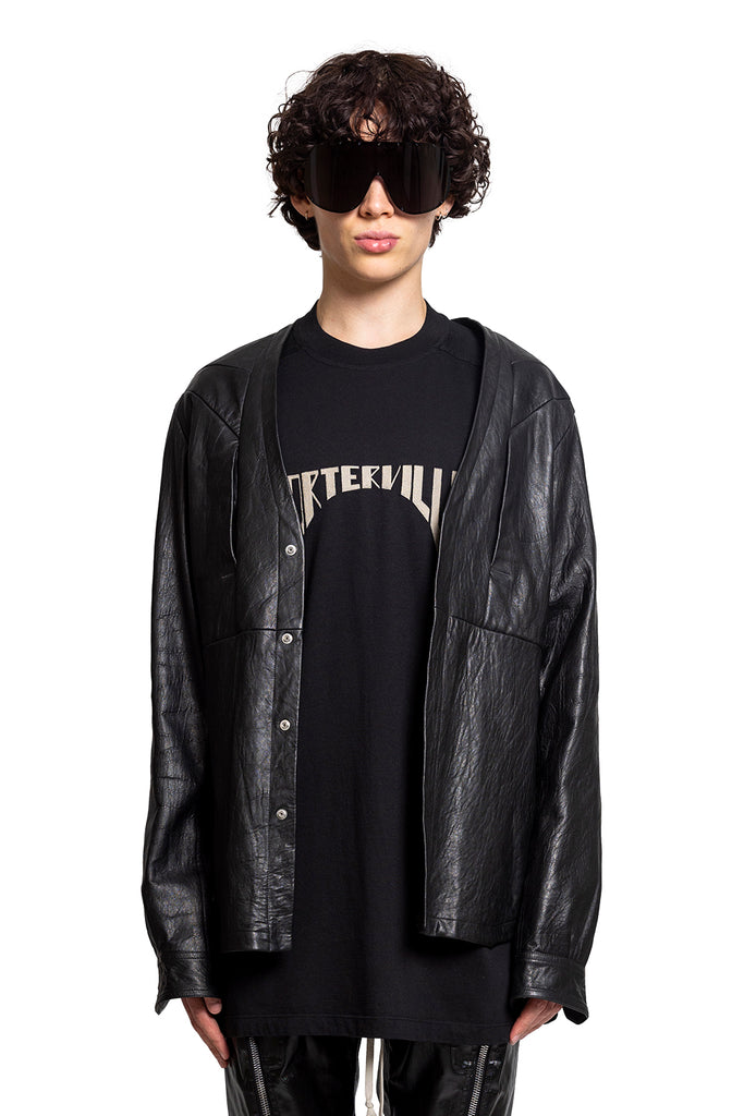 Rick Owens GIRDERED LARRY SHIRT BLACK Black