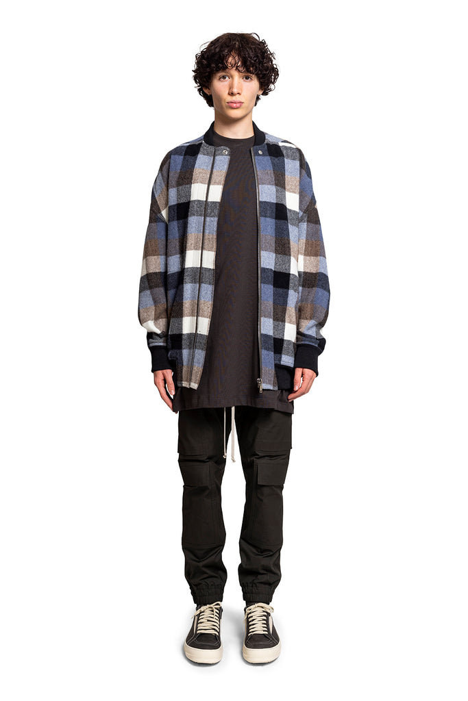 Rick Owens JUMBO PETER FLIGHT PALE BLUE PLAID Dark Slate Gray